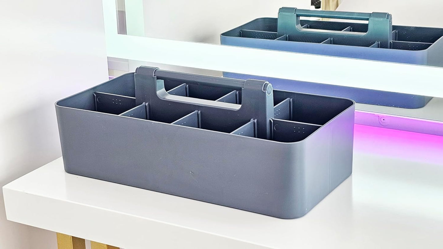 -Large Carry Caddy Bin Basket Portable Office Desk Storage DIY- MADE IN USA (Orion Gray)