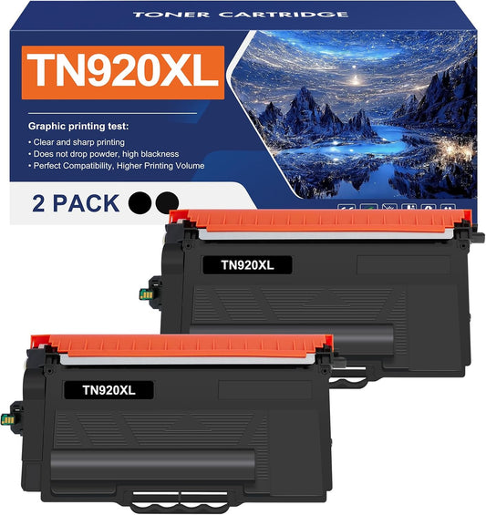 Toner Bank TN920XL TN920 Toner Cartridge HL-L6210DW Compatible for Brother TN920 TN920XL TN-920XL TN920XXL for Brother HL-L6210DWT HL-L5210DN HL-L5210DW HL-L5210DWT High Yield Printer 2 Pack