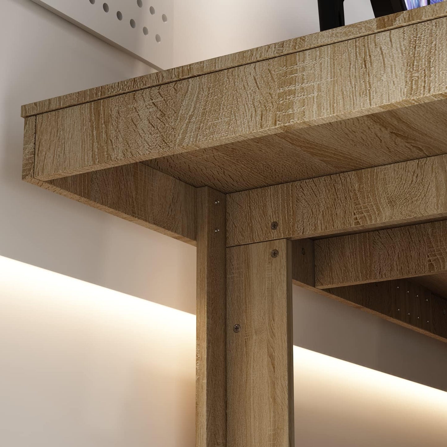 ECACAD 7FT Conference Table for 6-8 People, Large Rectangular Meeting Table, Modern Seminar Table for Office Meeting Conference Room, Brown (86.6”L x 47.2”W x 29.4”H)