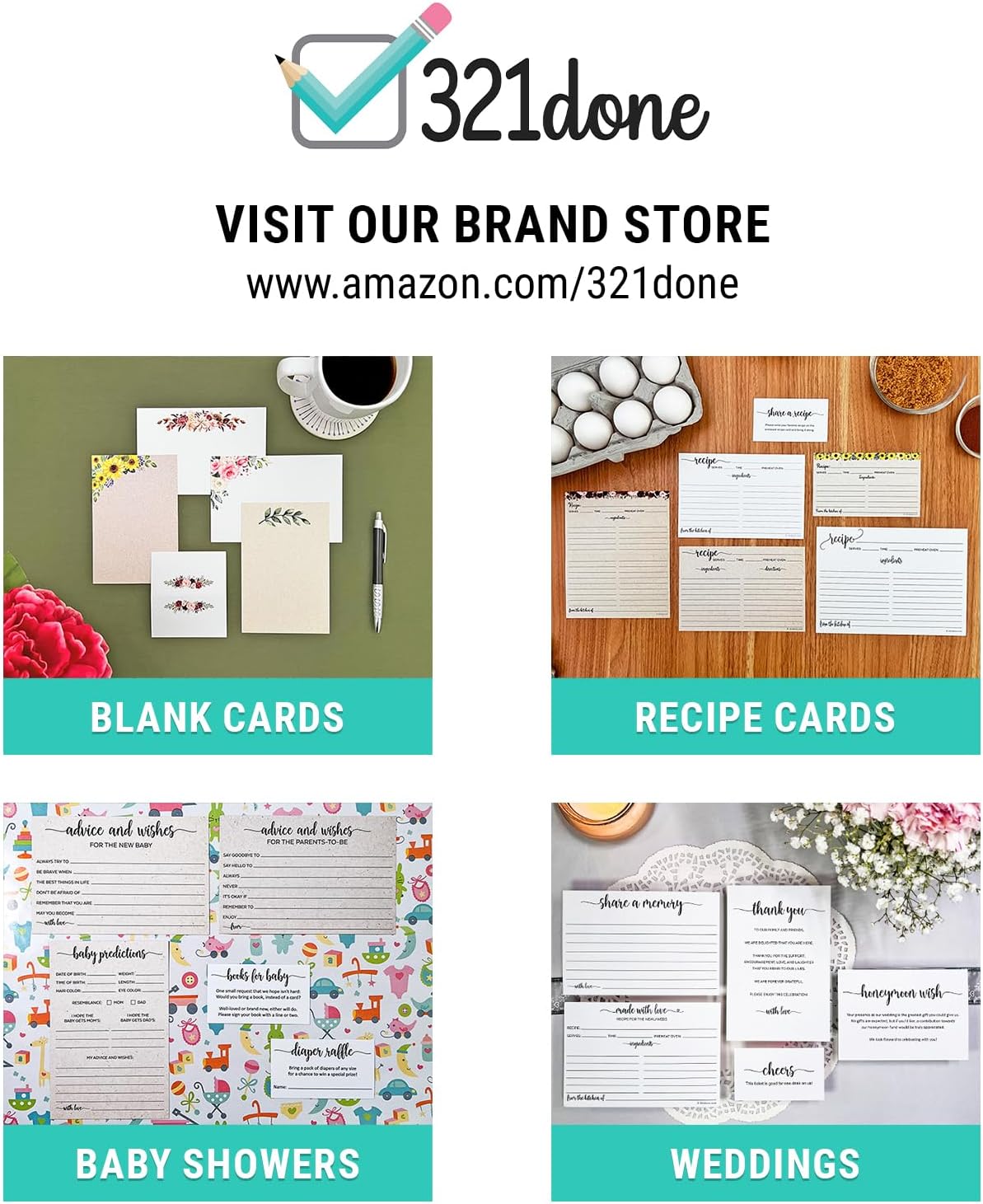 321Done Ruled Notepad - 50 Sheets (5.5" x 8.5") - Luxury Planning Note Pad with Lines - Thick Premium Paper - Made in USA - Plain White