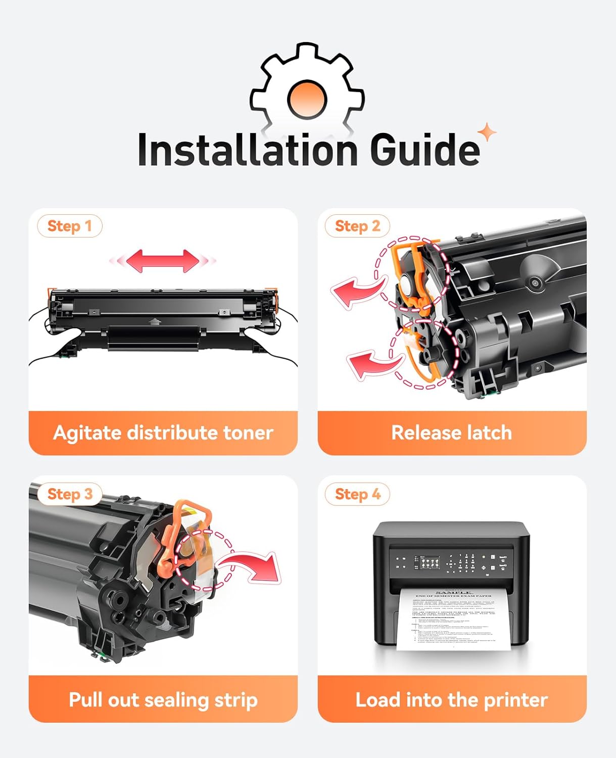 128 Toner Cartridge 2-Pack Replacement for Canon 128 CRG-128 126 CRG-126 Compatible with Canon ImageCLASS D530 L100 L190 MF4410 MF4420 MF4450 MF4500 MF4770N MF4880DW MF4570DN MF4890DW MF4570DW Printer