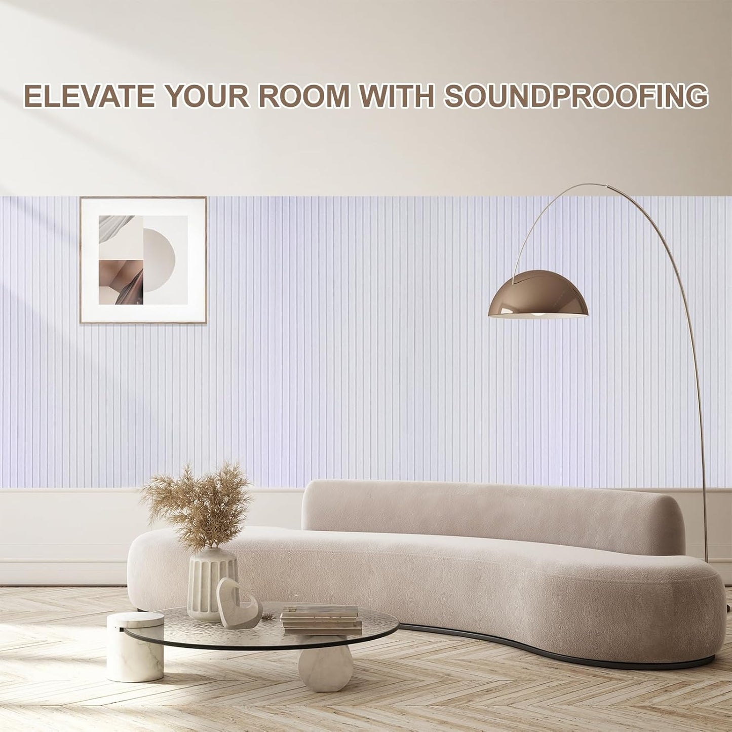 10Pack Large Acoustic Panels, 48x24x0.4 inch Sound Proof Panels for Walls, Self-Adhesive Sound Dampening Wall Panels, Noise Absorbing Decorative Wall Panels, Wall Noise Blocker for Home Studio (Grey)