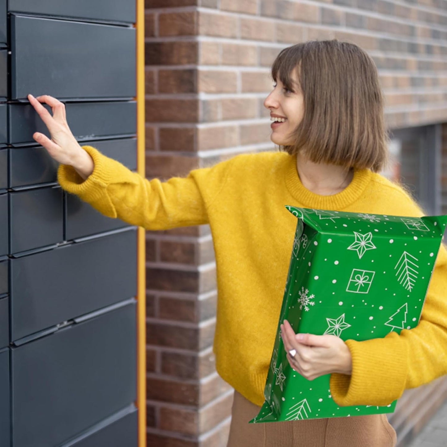 Poly Mailers 10x13 Inch 25 Pcs - Christmas printed Shipping Bags, 2.4mil Thickness, Waterproof and Tear Resistant Mailing Envelopes, Self-Sealing Packaging Bags for Small Business