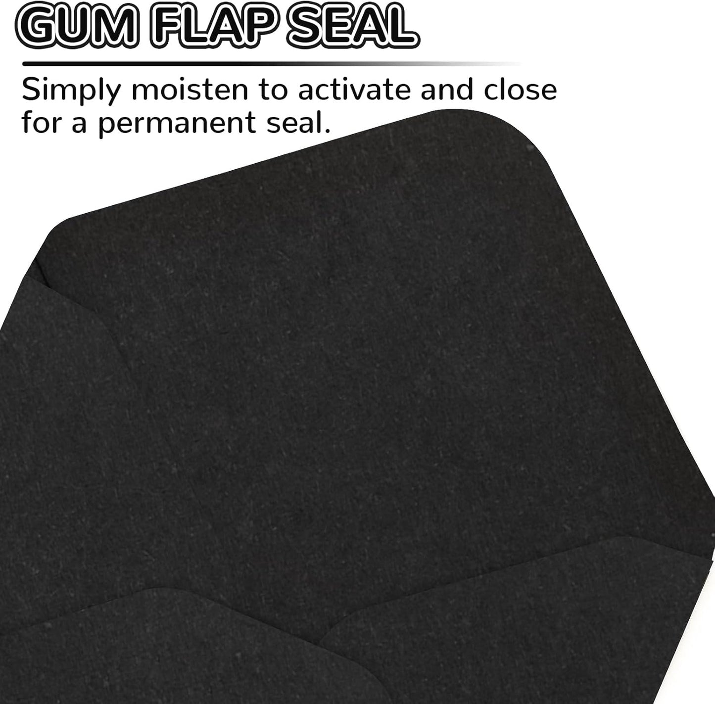 180 Packs Gift Card Mini Envelopes Small Envelope with Gummed Seal, Paper Business Card Envelopes, Bulk Tiny Envelope Pockets for Small Note Cards, 4 x 2.7 Inches (Black)