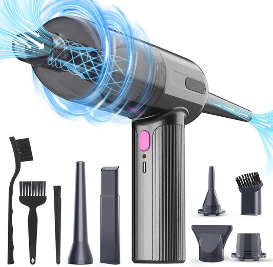 7000Pa Mini Vacuum Cleaner: Handheld Vacuum & Electronics Duster & Hand Pump Cordless Keyboard Vac 3-Gear Compressed Air Blower for Computer Sewing Machine Laptop Car Home Office