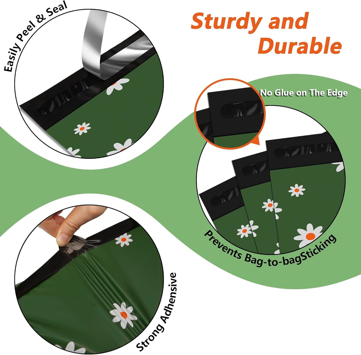 Poly Mailers 6x9 Inch 100 Pcs - Cherry printed Shipping Bags, 2.4mil Thickness, Waterproof and Tear Resistant Mailing Envelopes, Self-Sealing Packaging Bags for Small Business