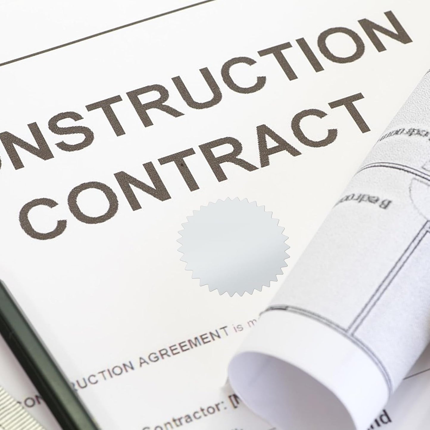 Hybsk 300pcs 2 inch Silver Metallic Certificate Sealing Labels with Serrated Edge Awards Legal Embossing Stickers (Silver)