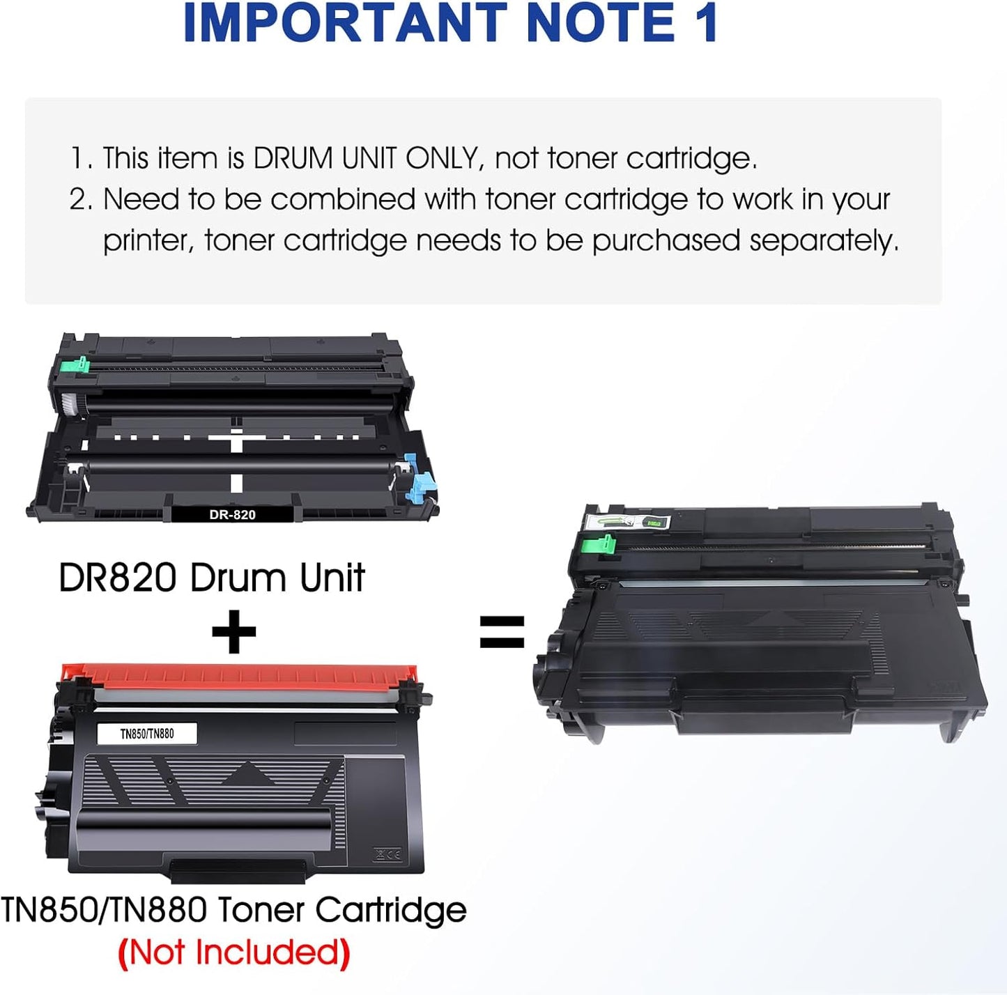 DR820 Drum Unit DR-820 DR 820 HL-L6200DW Compatible Replacement for Brother DR820 for HL-L6200DW HLL6200DW L6200DW MFC-L5850DW MFC-L5900DW MFC-L5700DW HL-L5200DW L5200DWT Printer Drum Unit 2PK