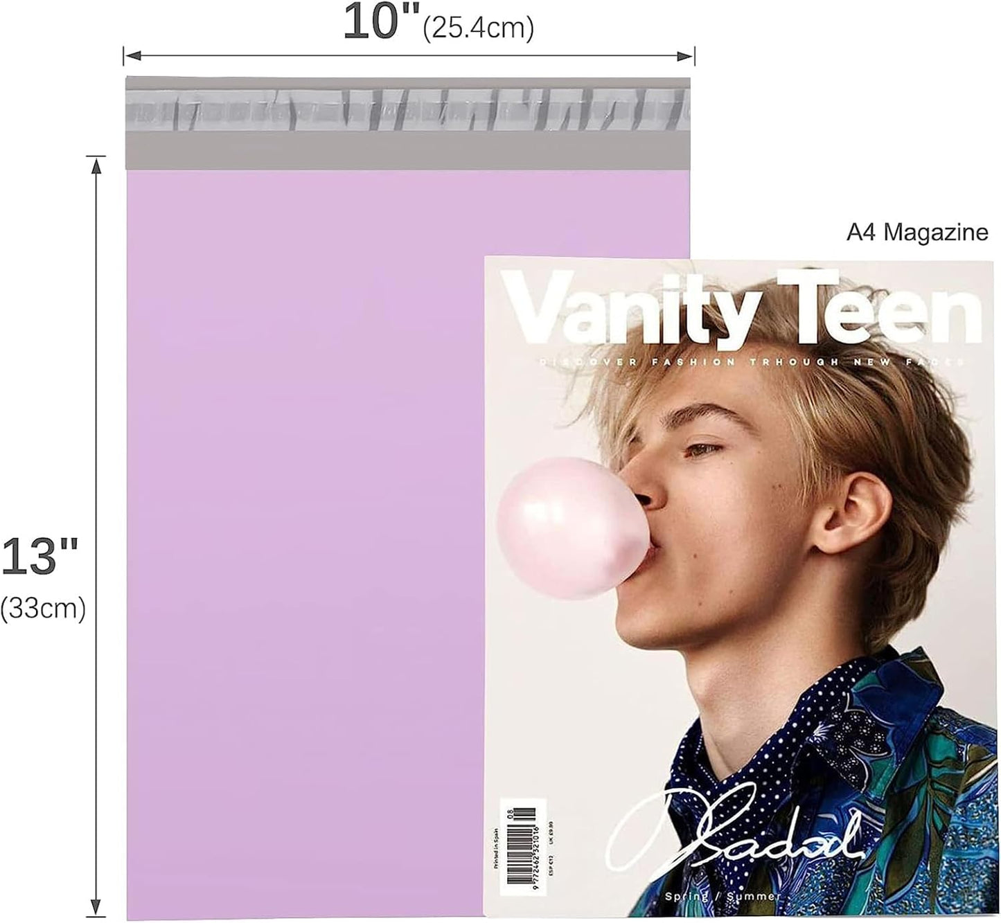 Fuxury Poly Mailers 10x13 Inch 500pc,Sturdy Shipping Bags for Clothes Bulk,Self Adhesive Mailing Shipping Envelopes,Waterproof Mailers Poly Bags,Colorful Packaging Bags for Small Business Purple