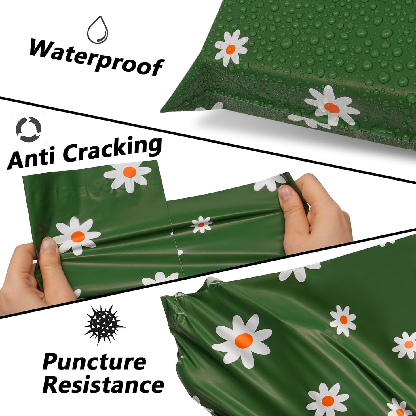 Poly Mailers 6x9 Inch 100 Pcs - Cherry printed Shipping Bags, 2.4mil Thickness, Waterproof and Tear Resistant Mailing Envelopes, Self-Sealing Packaging Bags for Small Business