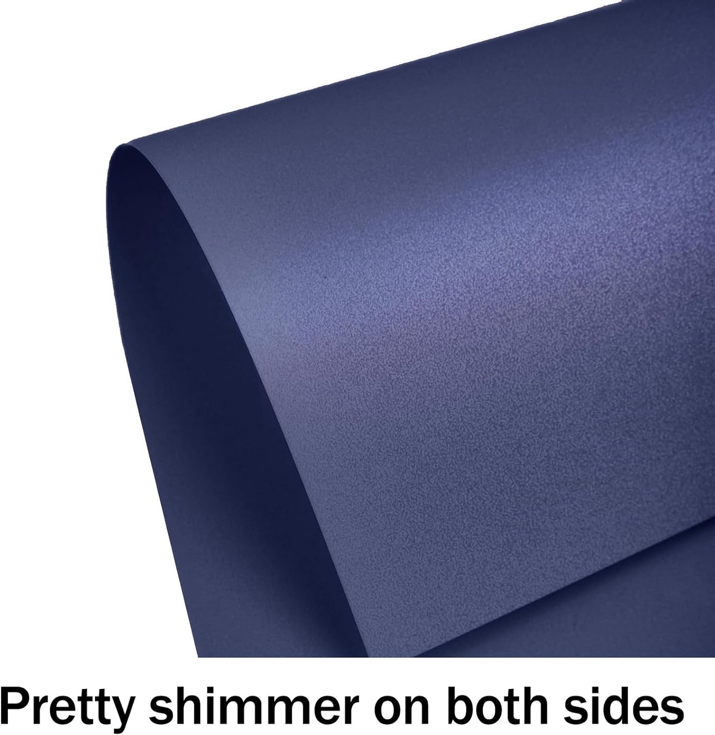 100 Sheets Navy Blue Shimmer Cardstock 8.5 x 11 Blue Paper, Goefun 80lb Card Stock Printer Paper for Christmas, Invitations, Certificates, Crafts, Wedding