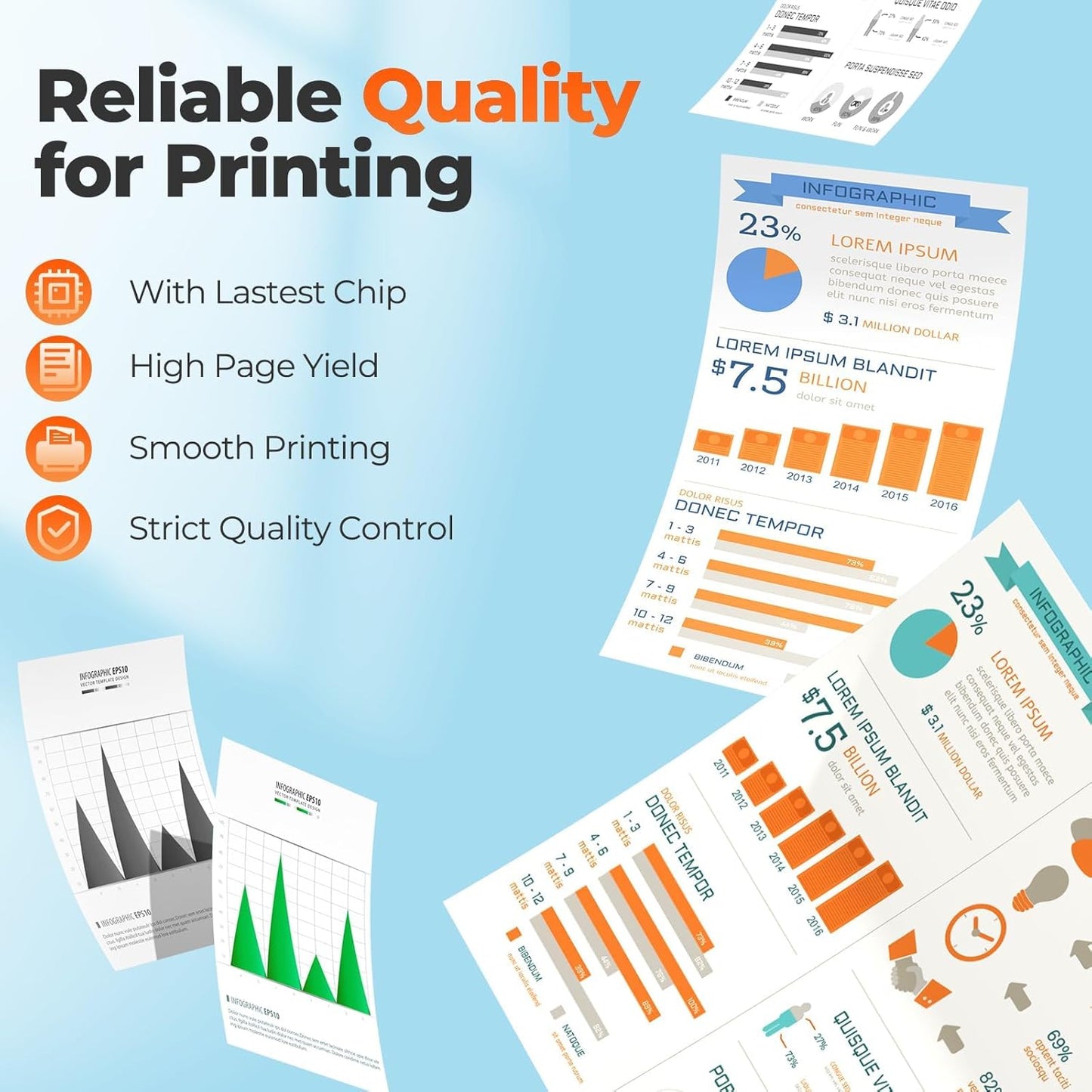 CF258X 58X Toner Cartridges Black (2-Pack) for HP 58X 58A CF258A, Laser Jet M404dn M428fdw Toner Cartridges, CF258 for Laser Jet Enterprise M404dn M404dw M404n M428dw M428fdn MFP M304 M406dn M430f