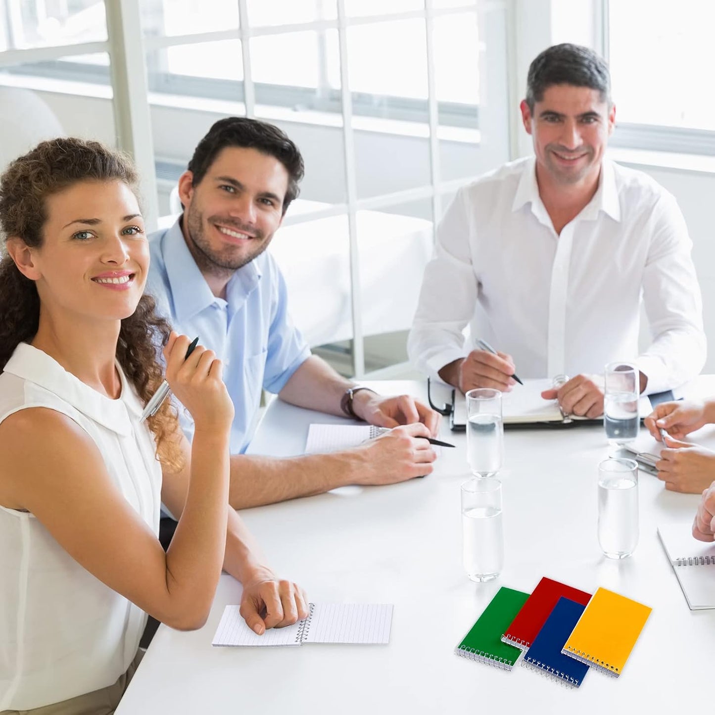 100 Pieces Spiral Memo Pads Bulk 3 x 5 Inch Small Note Pads Top Bound Lined College Ruled Paper Mini Notepad Pocket Spiral Notebooks for School Office Home Supplies, 75 Sheets (Bright Colors)