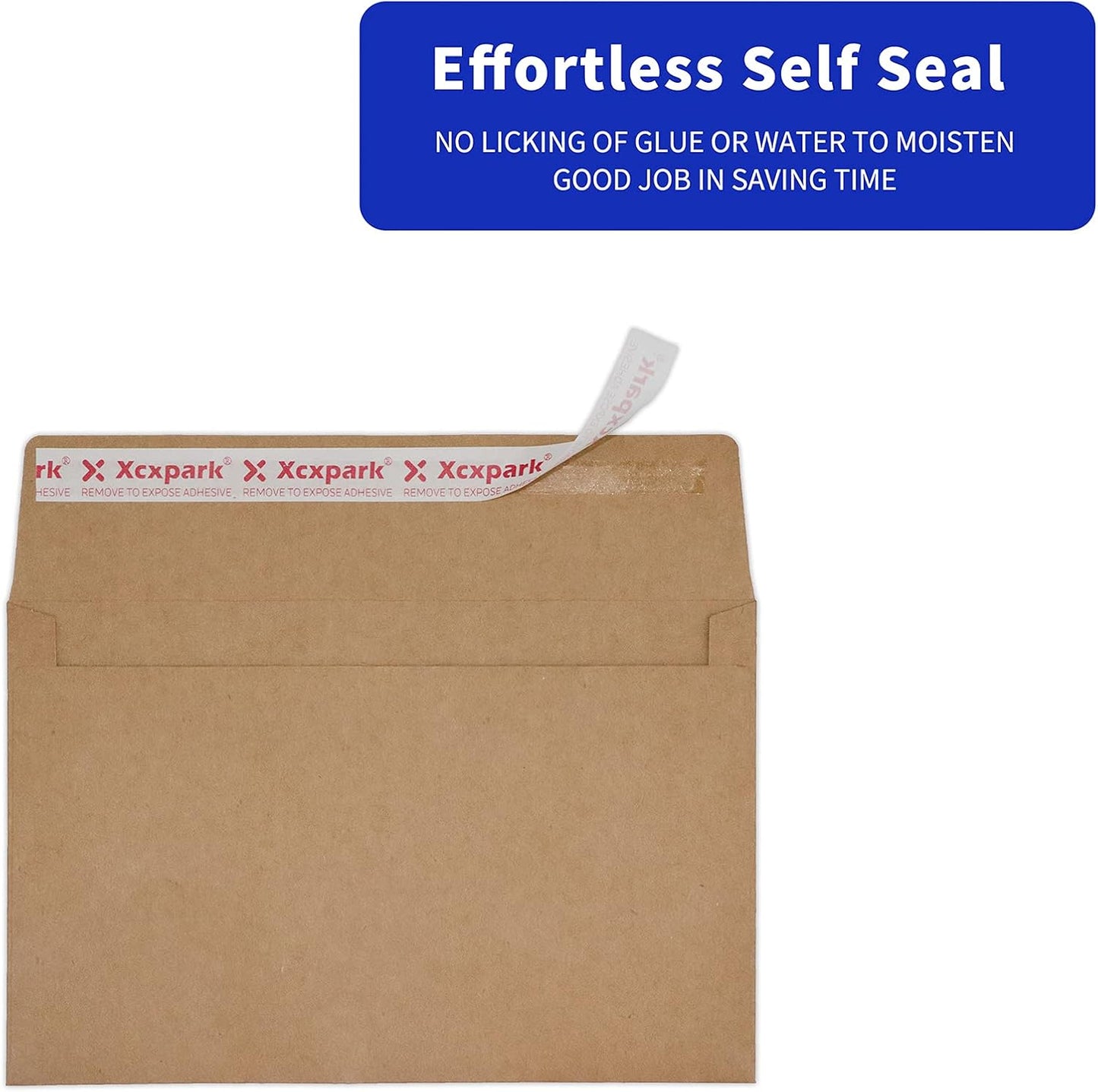 120 Qty A9 Invitation Envelopes 5.75x8.75, Self Seal 120GSM Brown Kraft Paper Envelopes for Invitations, Papers, Photos, Documents, Wedding, Baby Shower, Easy to Seal and Peel