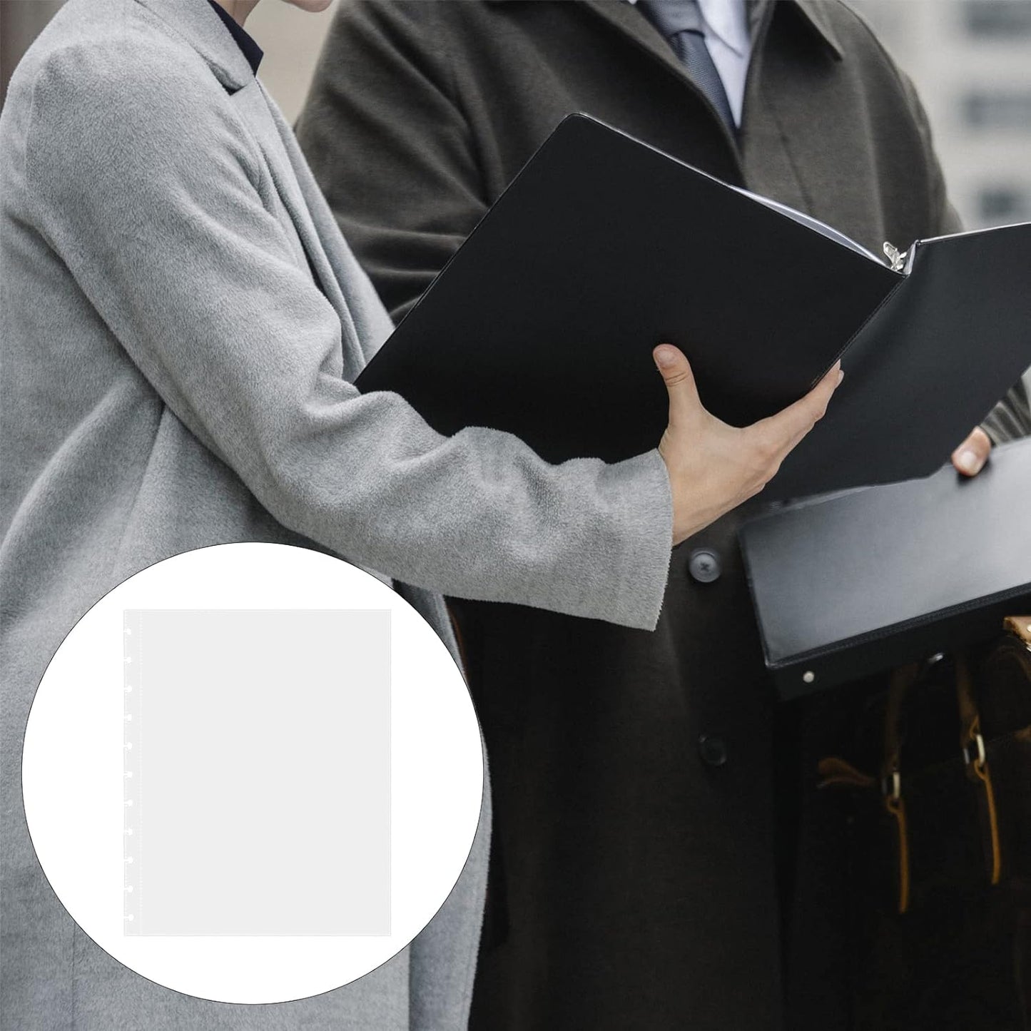 100 Piece Discbound Sheet Protectors Discbound Page Protector Letter Size Clear Plastic Page Protectors for Letter Size Discbound Binding Cover