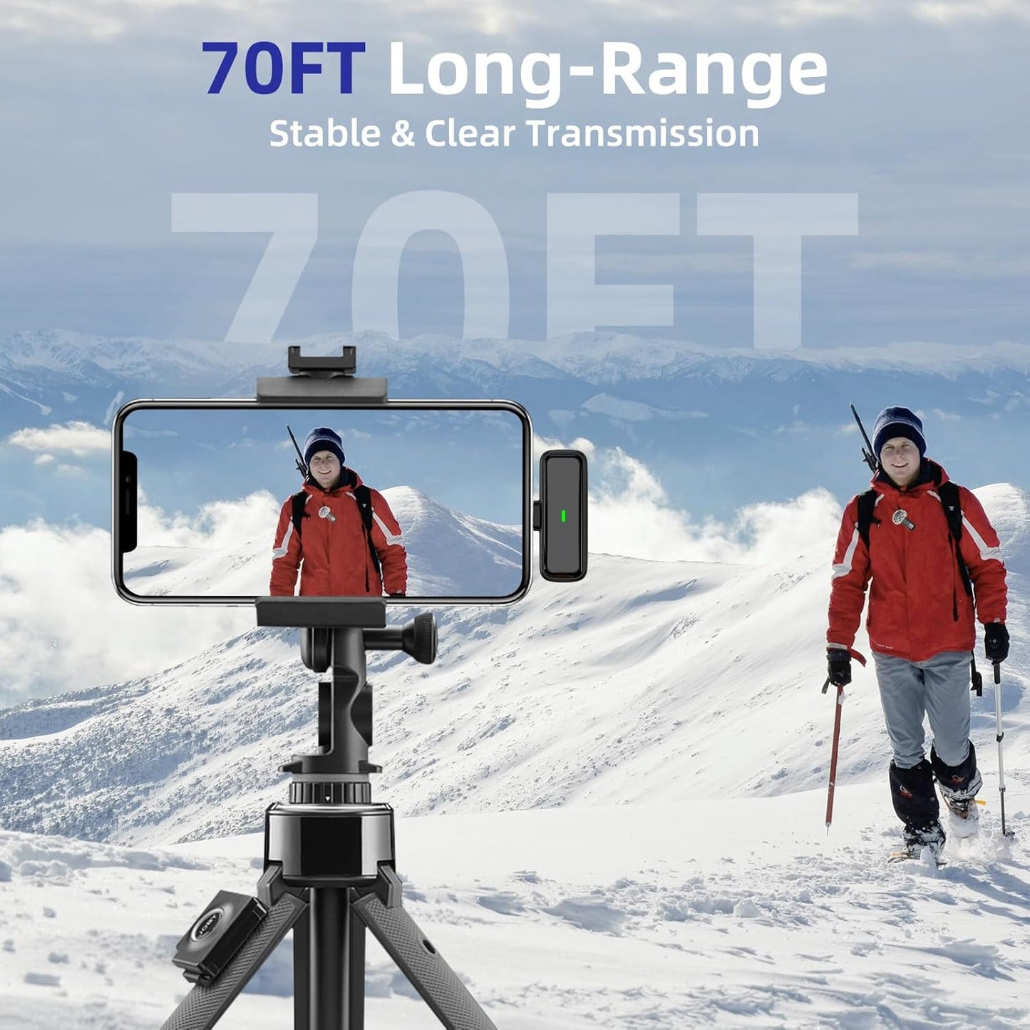 Wireless USB Microphone for PC Laptop iPhone 16/15 Android Phone - Noise Canceling Lapel Lavalier Mic with 24H Charging Case for Video Recording Vlog TikTok Podcast Live Streaming (USB & USBC)