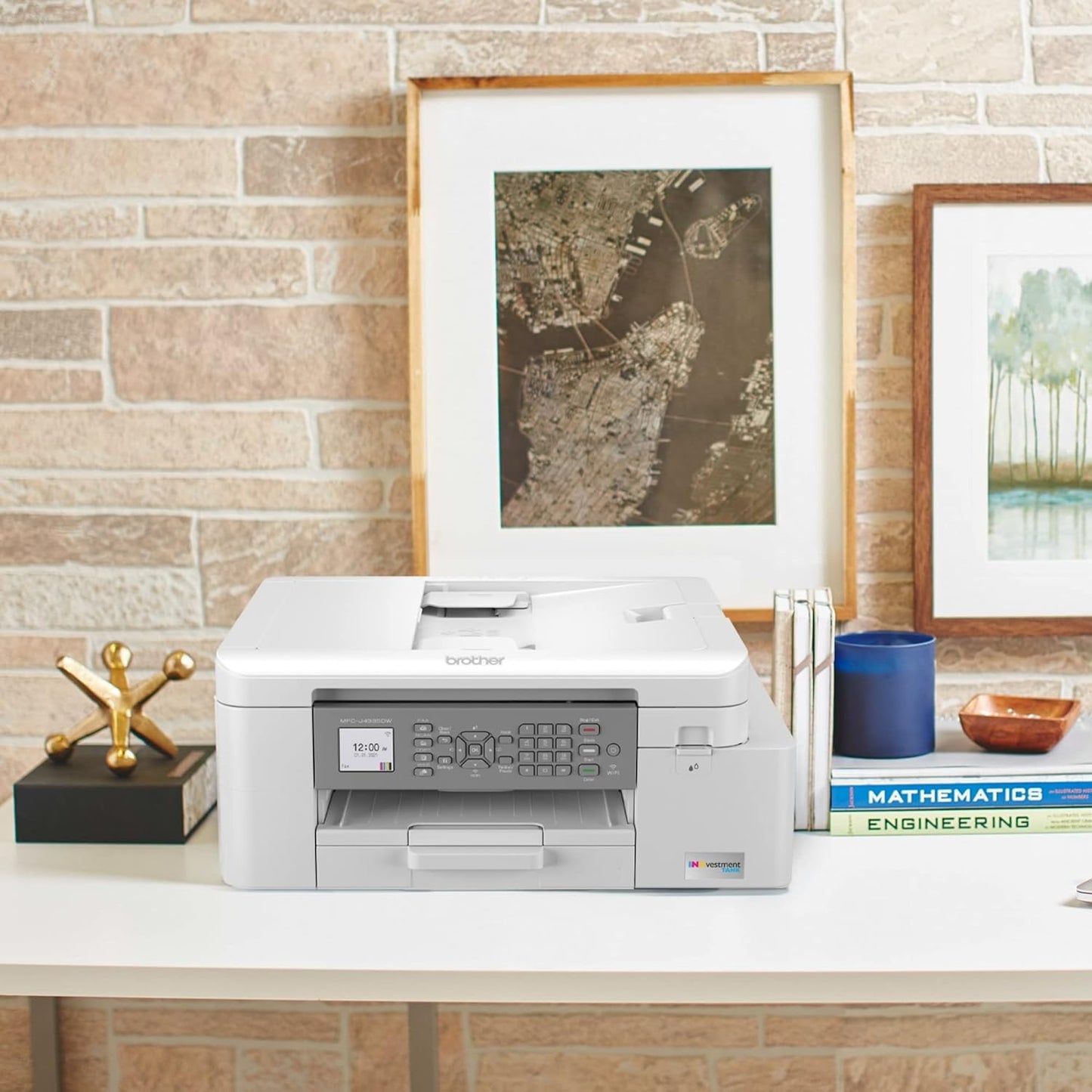 Brother MFC-J4335DW INKvestment Tank Wireless All-in-One Color Inkjet Printer, Up to 1-Year of Ink in-Box, Duplex Printing, Mobile and Cloud Print, Works with Alexa