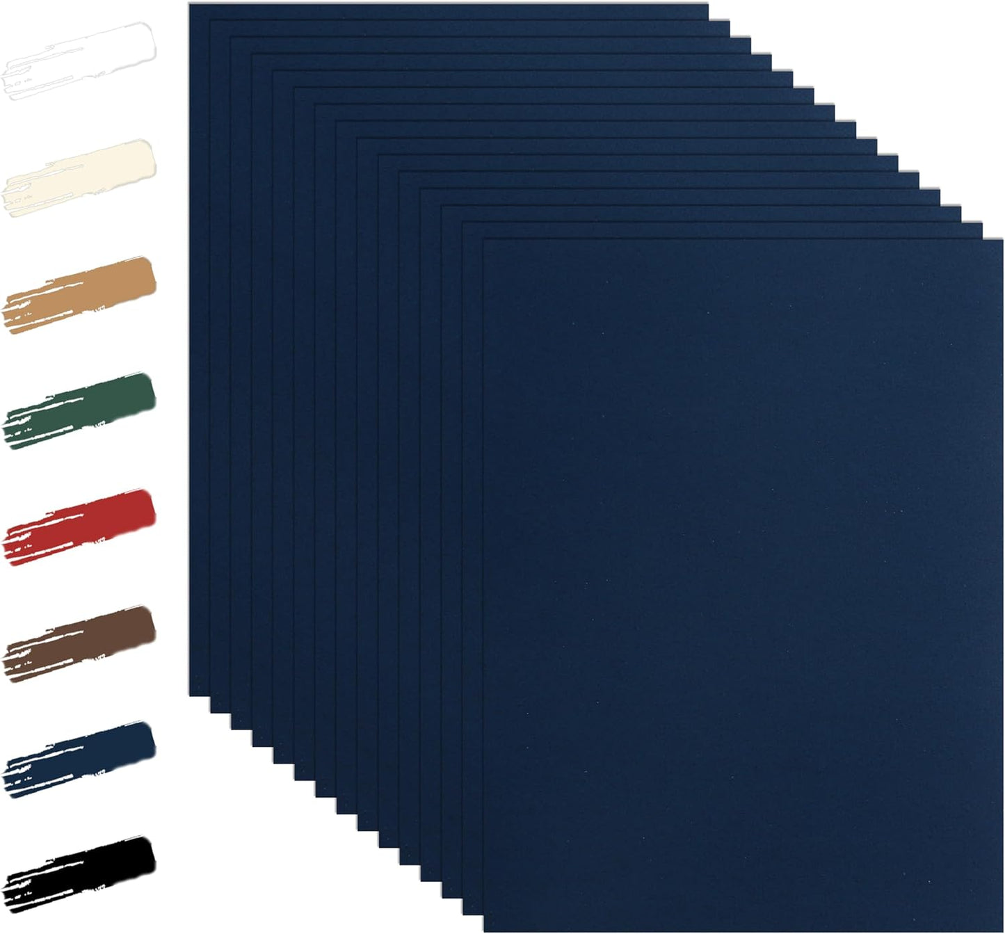 100 Sheets Navy Blue Cardstock 8.5 x 11 Certificate Paper, 92lb Premium Craft Paper Card Stock for Wedding Invitations, Greeting Cards, Memus, Making Cards, Graduations