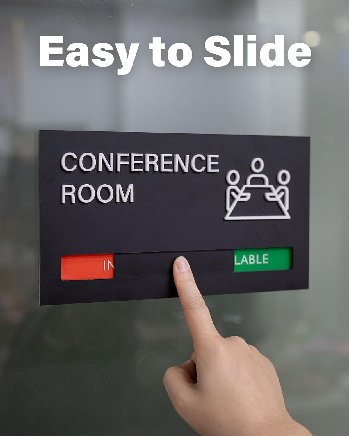 In Use Available Privacy Sign, 9'' x 5'' Magnetic Slider Door Indicator Signs for Mother's Room Conference's Room Wellness Room, Privacy Decor for Office Hospital