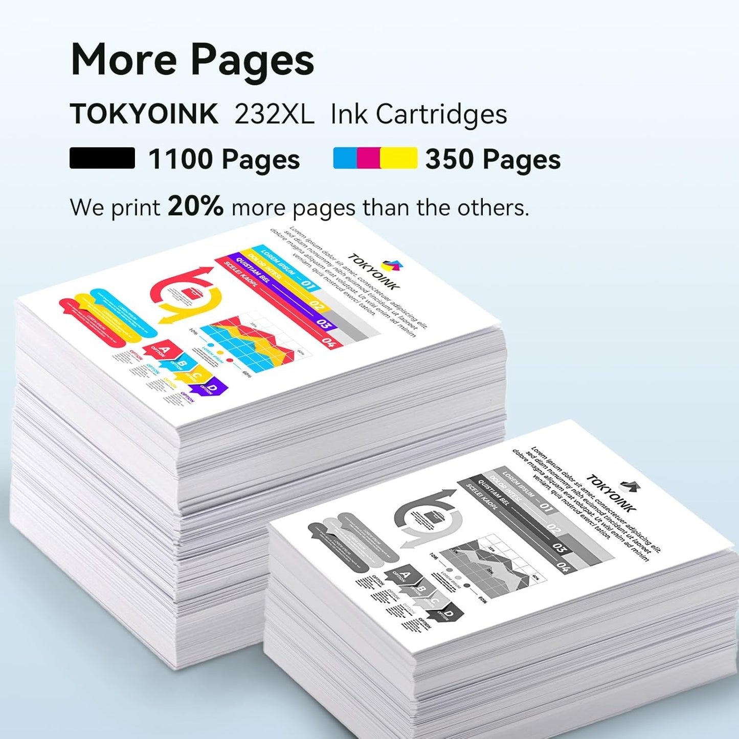 232XL Ink Cartridges Combo Pack Remanufactured Replacement for 232 Ink Cartridge 232 XL T232XL for WF-2930, WF-2950, XP-4200, XP-4205 Printer Ink (2 Black, Cyan, Yellow, Magenta 5 Pack)