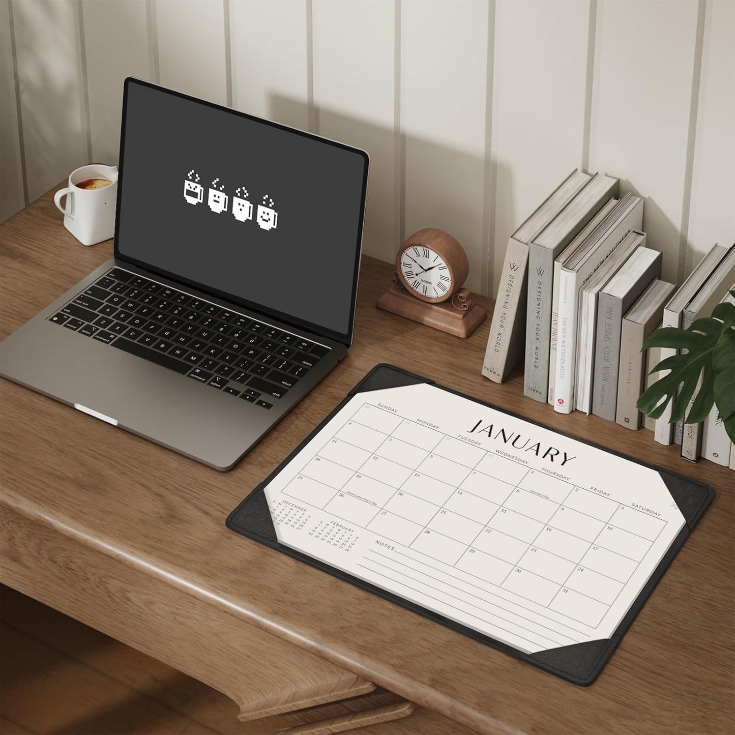 Jotsome Desk Calendar 2025-2026 with Desktop Mat, Desk Pad Calendar From Now to December 2026 14x10.5 inch, Desk Blotter Calendar for Home Office and School, Easy Planning, Black