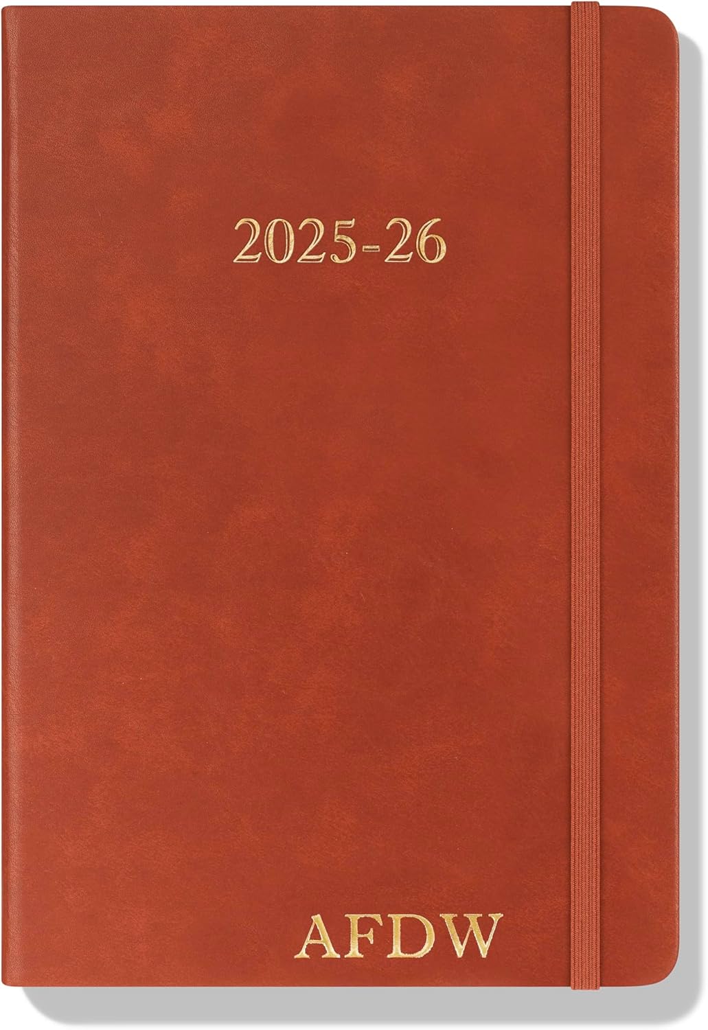 Wykeham's Executive 2025-26 Daily Journal Planner – Mid-Year Academic Diary (Personalized Brown, 8.5"×5.5")