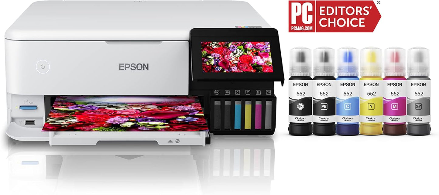 Epson EcoTank ET-2800 Wireless Color All-in-One Cartridge-Free Supertank Printer & EcoTank Photo ET-8500 Wireless Color All-in-One Supertank Printer