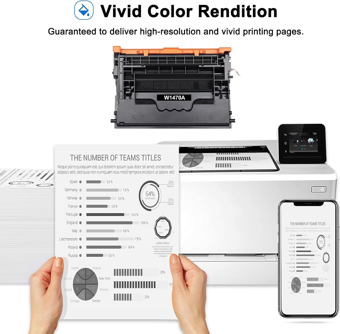 147A Black Toner Cartridge Compatible Toner Cartridge Replacement for HP 147A W1470A 147X W1470X for Enterprise M610n M611dn M611x M612dn M612x MFP M634h M635fht M635h M636fh Printer Ink (2-Pack)