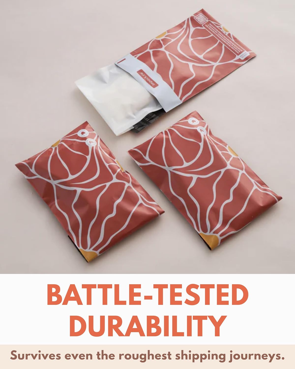 Poly Mailers 10x13-25 Pack Biodegradable Shipping Bags for Clothes - Impack Self-Seal Waterproof Thick Mailing Envelope for Accessories & Clothing - Crimson Grove