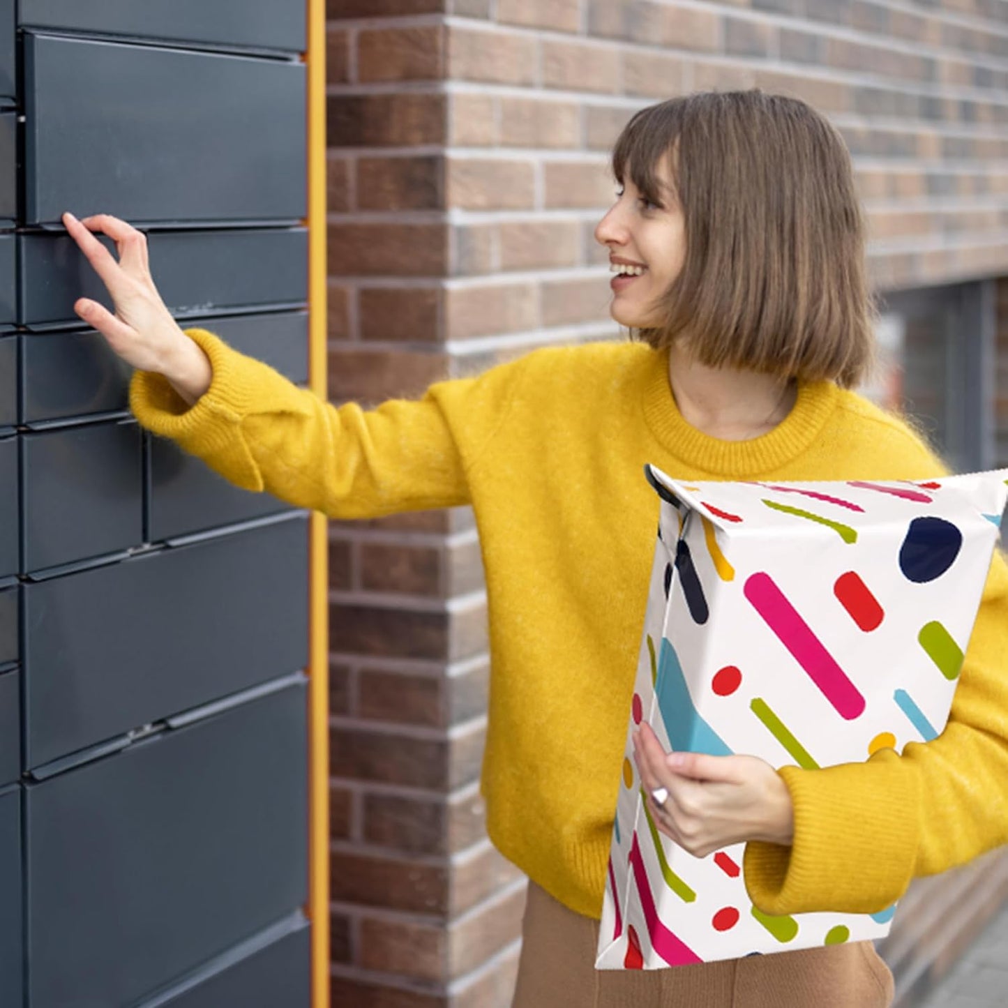 Poly Mailers 10x13 Inch 25 Pcs - Color Stripe Printed Shipping Bags, 2.4mil Thickness, Waterproof and Tear Resistant Mailing Envelopes, Self-Sealing Packaging Bags for Small Business