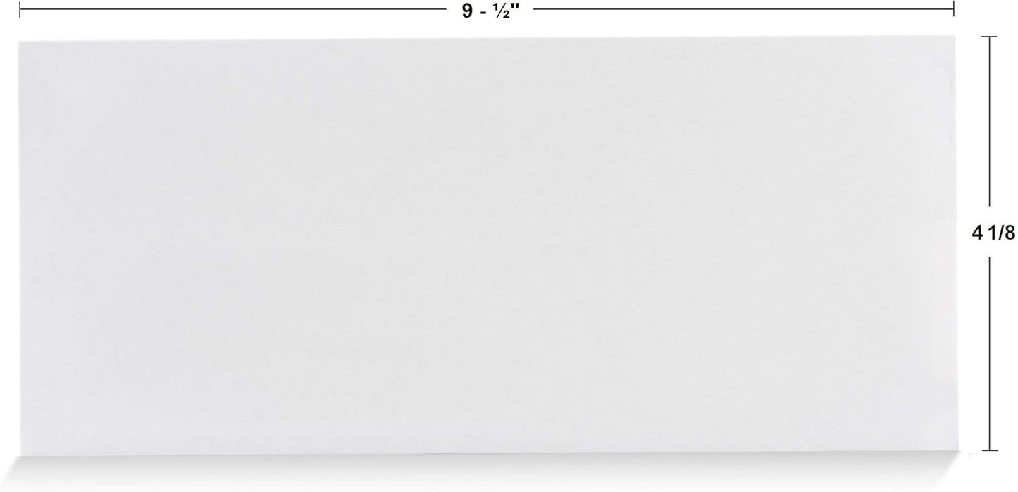Aimoh #10 Custom Printed Security Tinted Self–Seal Envelopes - Personalized with Logo and Address/Return Address Imprinted -Size 4-1/8 X 9-1/2" -White -24 LB -Box of 2500 Count (7-34010-2500)