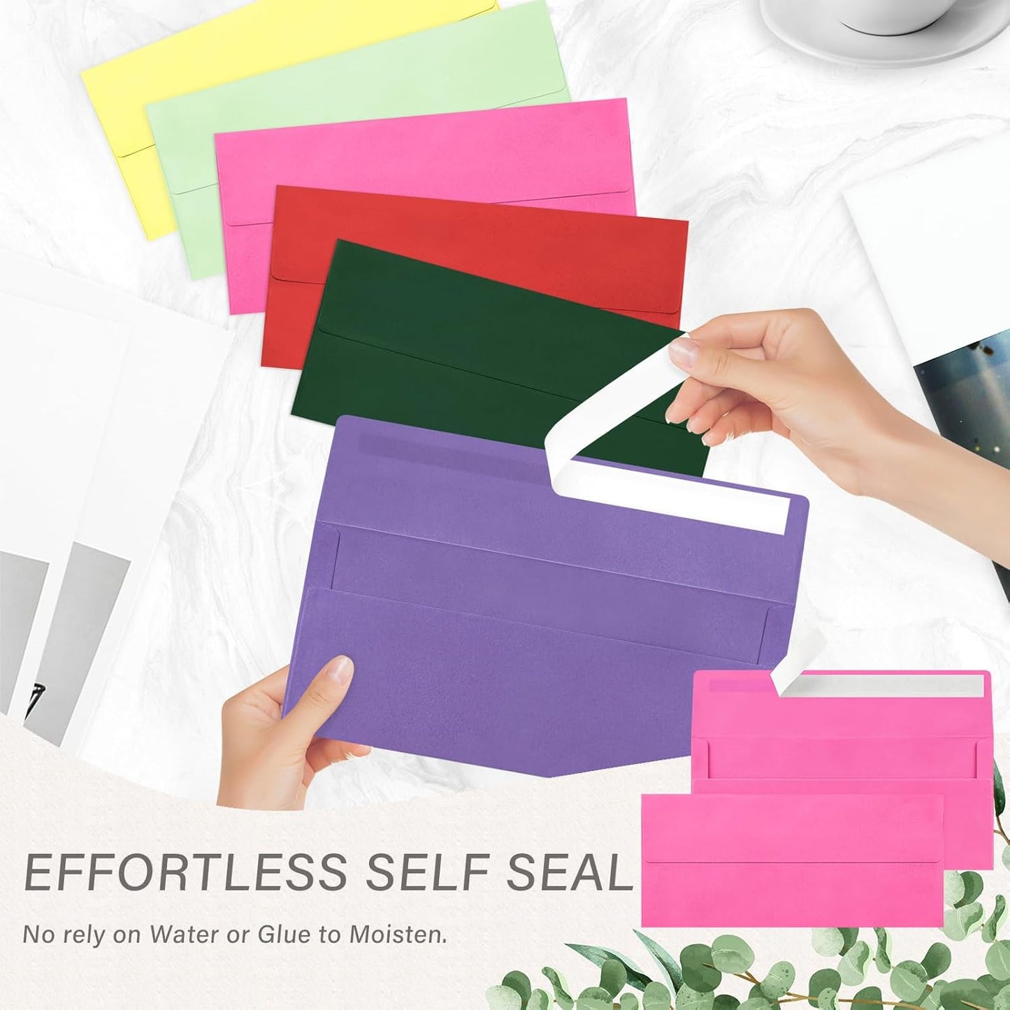 200 Pack #10 Business Envelopes, Self Seal Standard Hot Pink Envelopes for Secure Business & Legal Mailing, Office, Checks, Letter, Invoices, 4 1/8 x 9 1/2 Inches