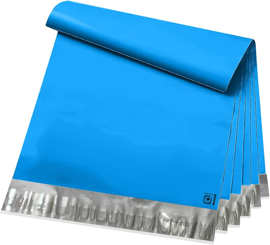 POLYSELLS 50 pcs 19x24 Inches Blue Poly Mailers Shipping Envelopes, Strong Adhesive Sealing, Waterproof, and Tear-resistant Postal Mailing Bags for Clothing, Books, and Accessories