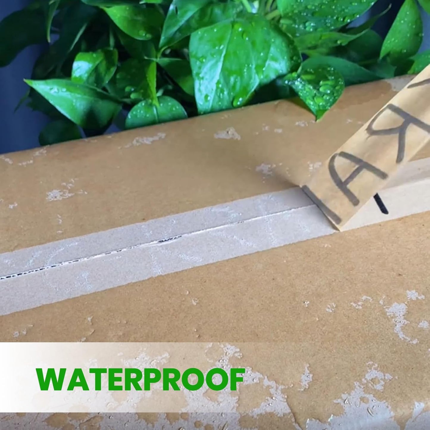 ADHES Heavy Duty Kraft Paper Tape, 2 Inch x 43 Yards, 6 Rolls Eco Friendly & Biodegradable, Writable & Uncoated Brown Packing Tape Paper Packing Tape for Masking, Sealing, and Packaging Use,