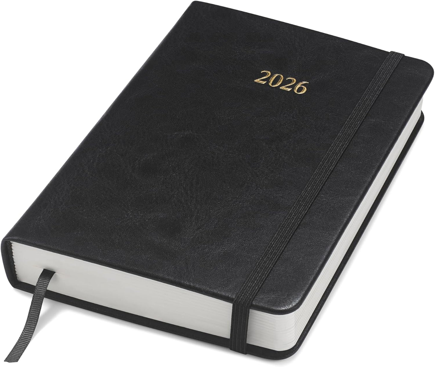 Wykeham's Executive 2026 Daily Journal Planner – US Public Holidays & Format – Customization Available (Black, 6"×4.5")