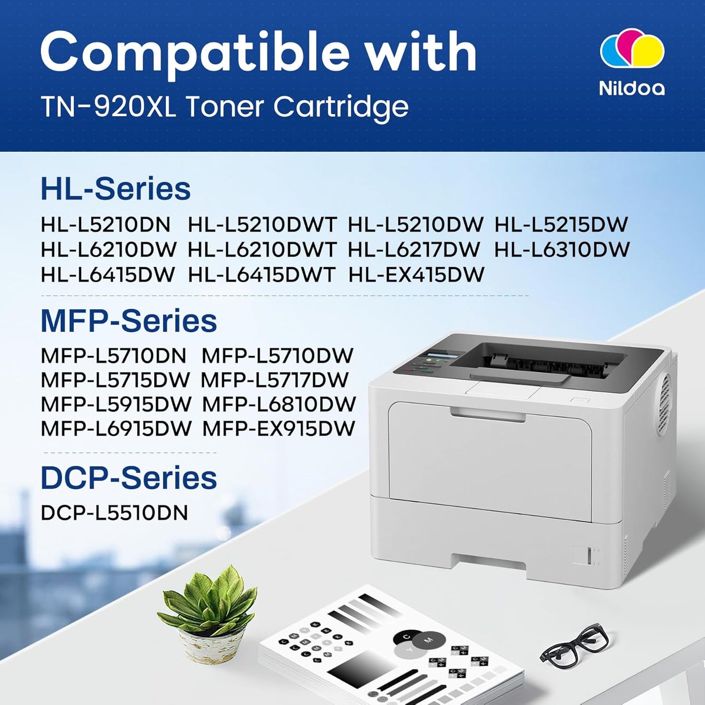 TN920XL Toner Cartridge 2 Pack Replacement for Brother TN920XL TN-920XL HL-L5210DW HL-L6210DW MFC-L6810DW Printer Ink Black High Yield with Chip, TN920XL2PK