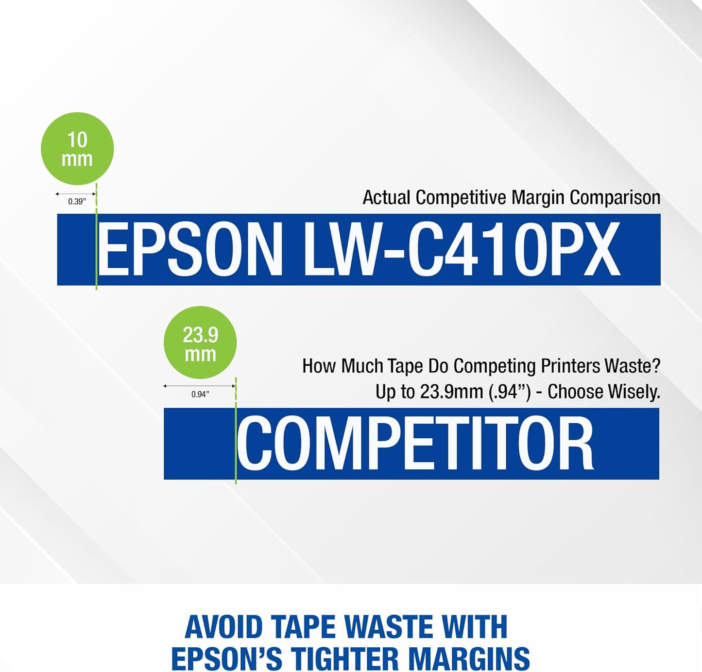 LABELWORKS Epson LW-C410PX Portable Bluetooth Label Machine Printer for Home and Office – Efficient, Create Sticker Labels for Crafts and Organization, Designer Tape Supported, App Compatible