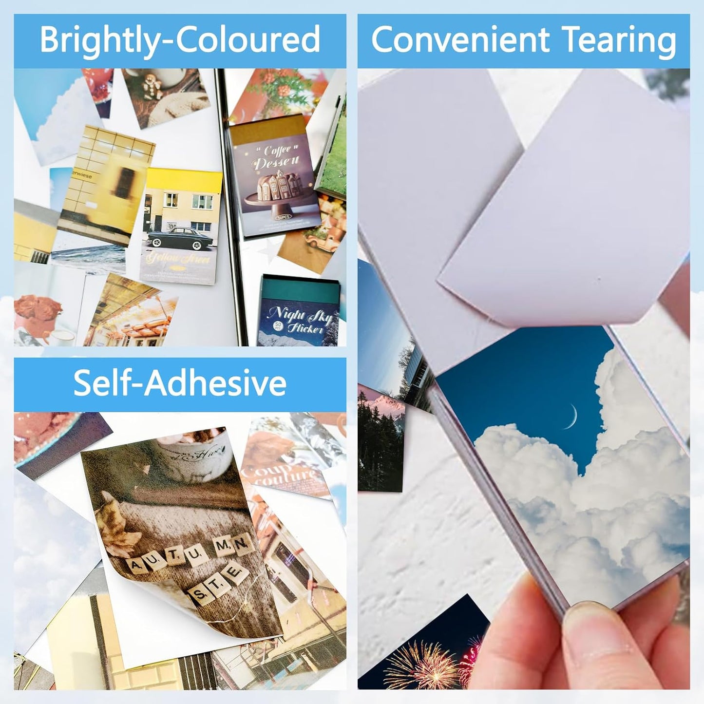 6 Sets 300 Pcs Washi Stickers Book, Vintage Aesthetic Sticker Set for Journaling Scrapbook Decoration Bullet Journal,Stamps Flowers Ticket Theme Stickers for Art Diary Craft Planner