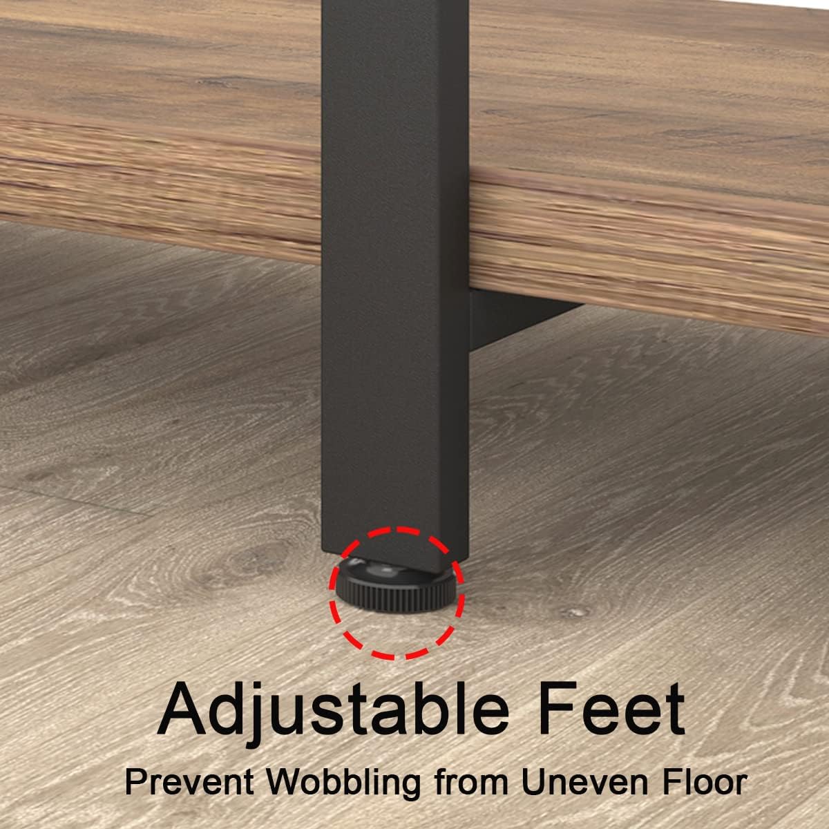 HSH Tall Bookcases and Book Shelves 6 Shelf, Metal Wooden Book Shelf and Storage Rack, Modern Etagere 6 Tier Bookshelf, Farmhouse Large Display Bookshelves for Bedroom Living Room Office, Rustic Oak