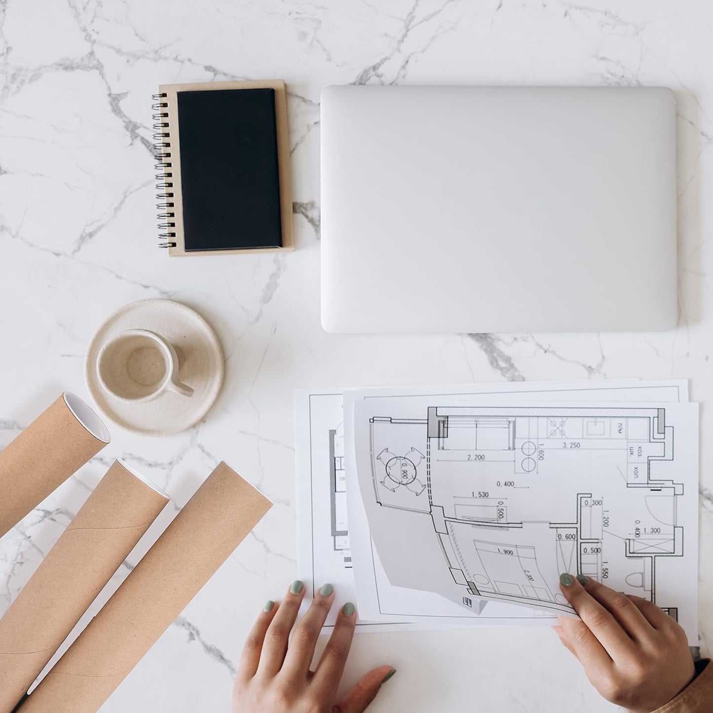 MagicWater Supply Mailing Tube - 2 in x 30 in - Kraft - 12 Pack - for Shipping and Storage of Posters, Arts, Crafts, and Documents