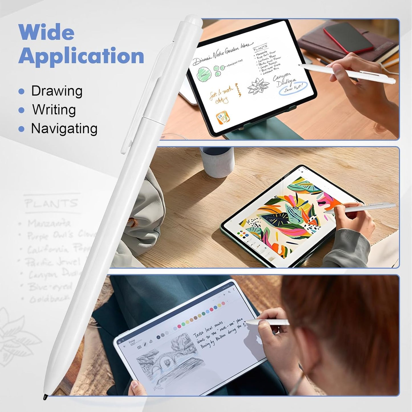 ProSketch Digital Pen fits for Remarkable 2 /Scribe/Supernote with Eraser Pencil Clip+NeverReplace Fine Titanium Tips,Tilt Draw&4096 Pressure Level,EMR Pen Replacement,Empower Your Digital Craft