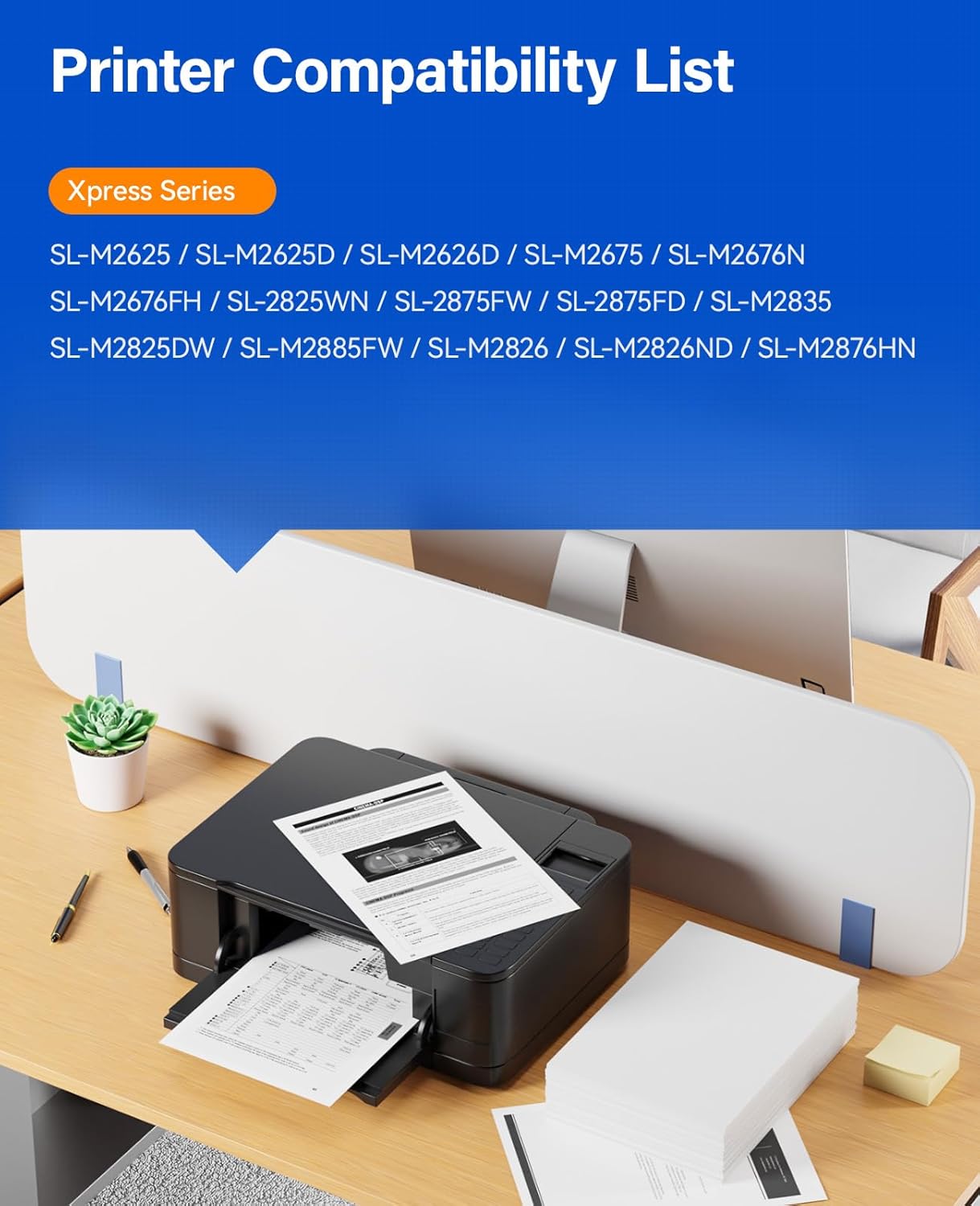 MLT-D116L Toner Cartridge Black 2-Pack High-Yield Replacement for Samsung MLT-D116L D116L MLT-D116S Compatible with Samsung Xpress SL-2625D SL-M2675FN SL-M2825DW SL-2875FW SL-M2835 SL-M2885FW Printer