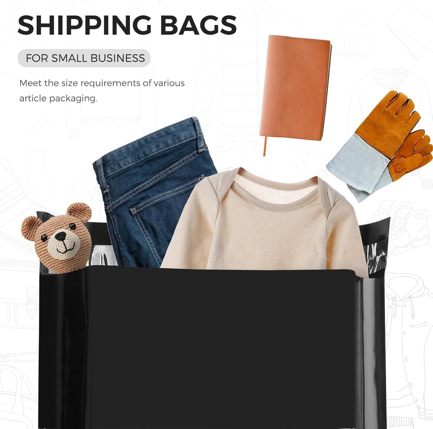 Metronic Poly Mailers 19x24 Inch 250pcs Shipping Bags for Clothes,Self Adhesive Shipping Envelopes for Small Business,Waterproof Mailers Poly Bags for Shipping,Packaging Mailing Bags White