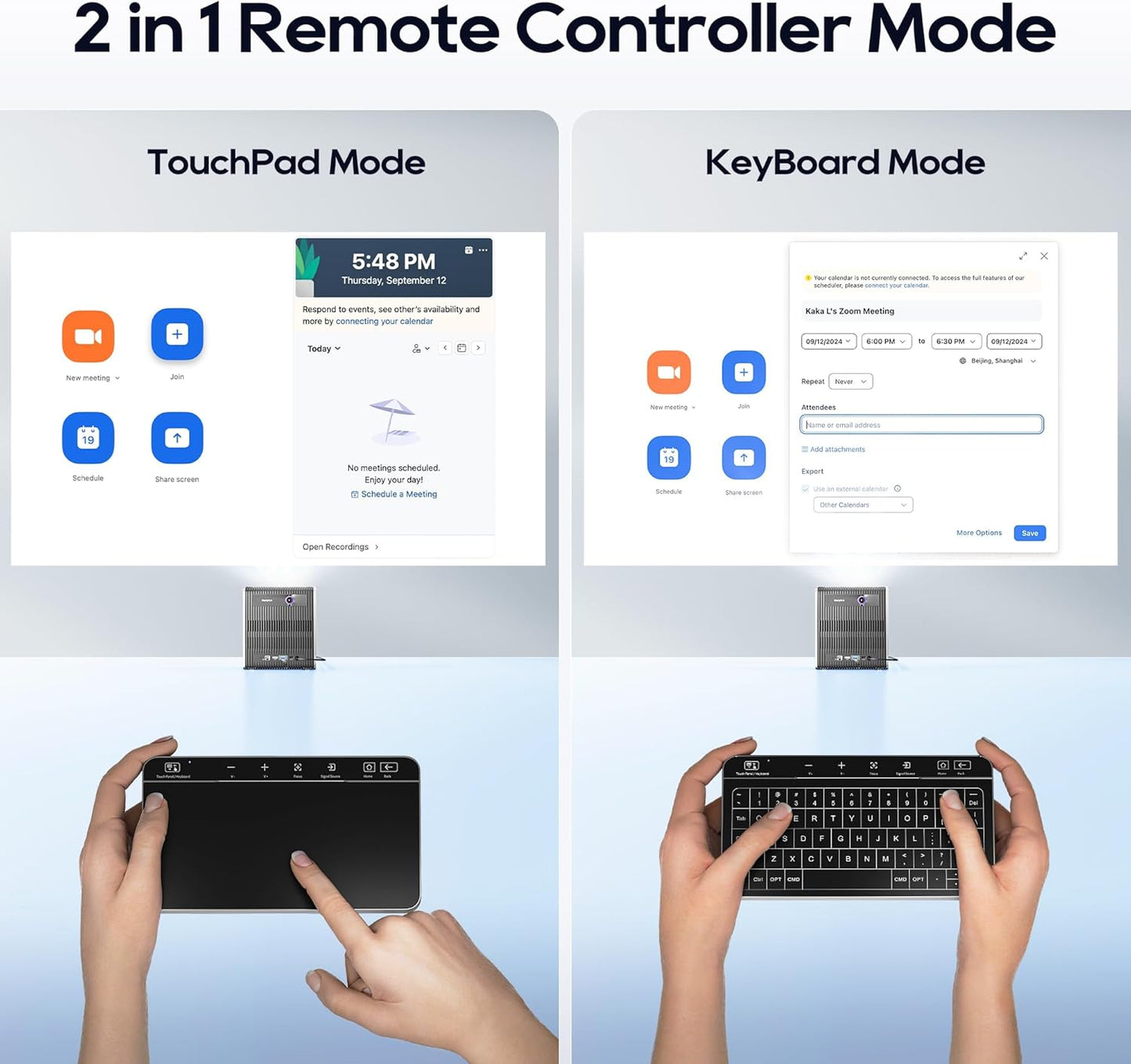 CZUR StarryHub Video Conferencing System, 2200 ANSI Lumens Short Throw Projector + HD 1080P Conference Room Camera with Auto Framing + 6 AI-Driven Microphones + Conference Speakers