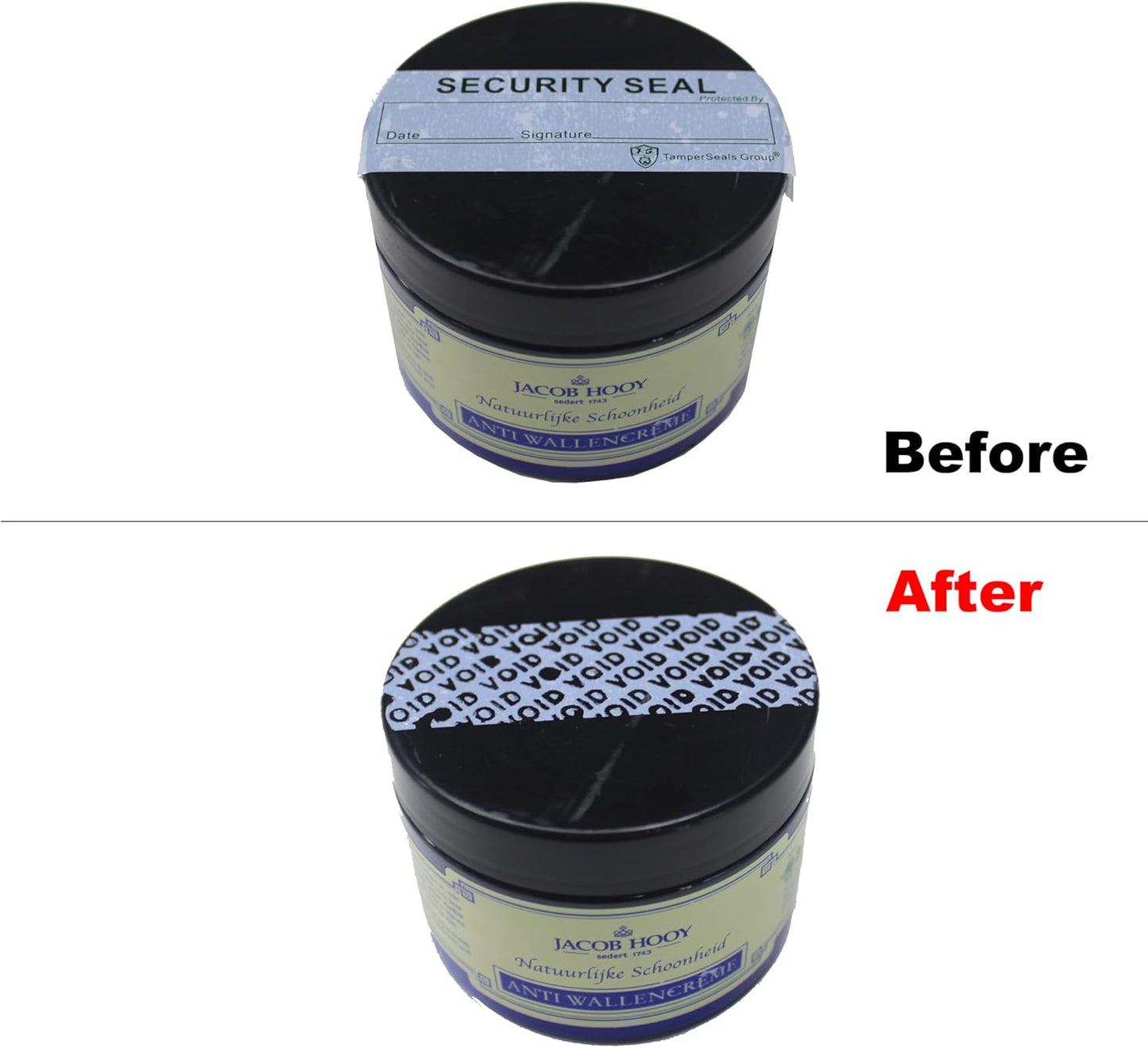 100pcs Partial Transfer Tamper Proof Security Warranty Void Stickers/Labels/Seals with Holographic Laser Print (White, 1 x 3.35 Inches, Serial Numbers)