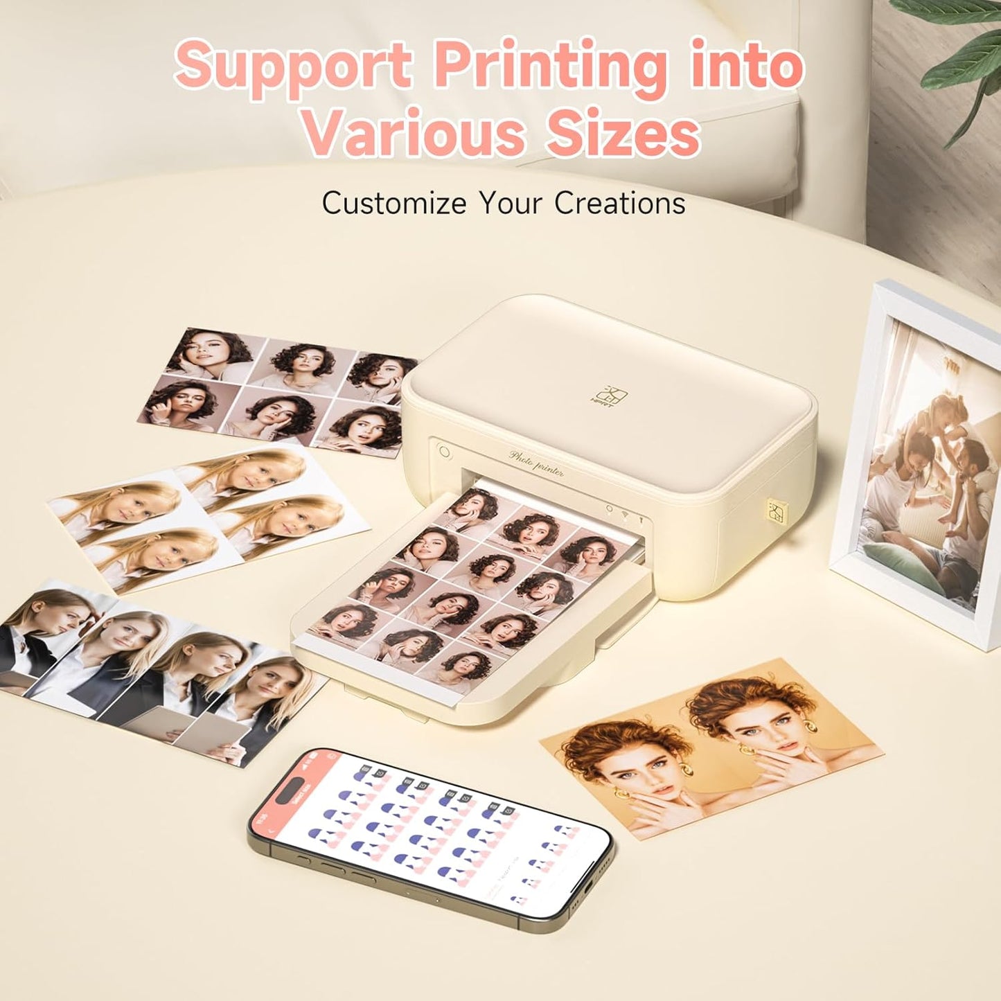 HPRT CP4100 4x6 Instant Photo Printer -Portable Phone Picture Printer + 20 Sheets, Mobile, Wi-Fi, Premium Dye Sublimation (300 DPI) for Pro-Quality Home Prints - Creative Editing App