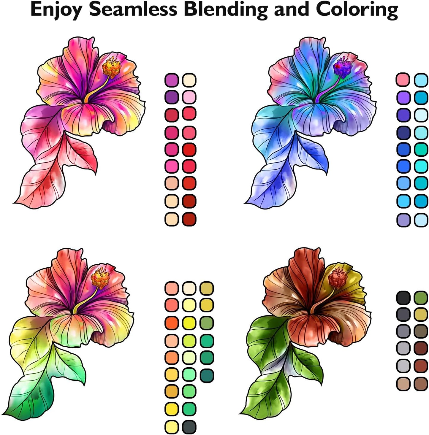 iBayam Art Markers Set, 72 Colors Dual Tip Brush Pens for Adult Coloring Book, Note-Taking, Calligraphy, Journaling, Sketching & Lettering, with Gift Case for Kids Adult Teens School Art Supplies