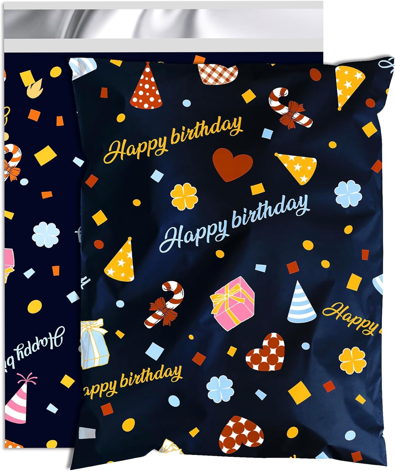 Happy Birthday Poly Mailer 10x13 Inch 25 Pcs, Waterproof Shipping Bags for Clothing, Tear-Resistant Mailier Bags, Strong Mailing Bags with Self-Seal