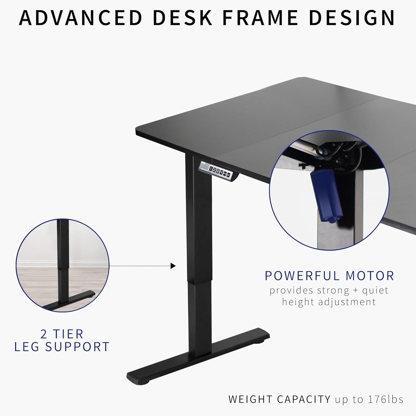 VIVO Electric 71 x 36 in Standing Desk, Memory Height Adjustment, 1B Series, Light Wood Top Gray Frame, DESK-KIT-1G7C-36