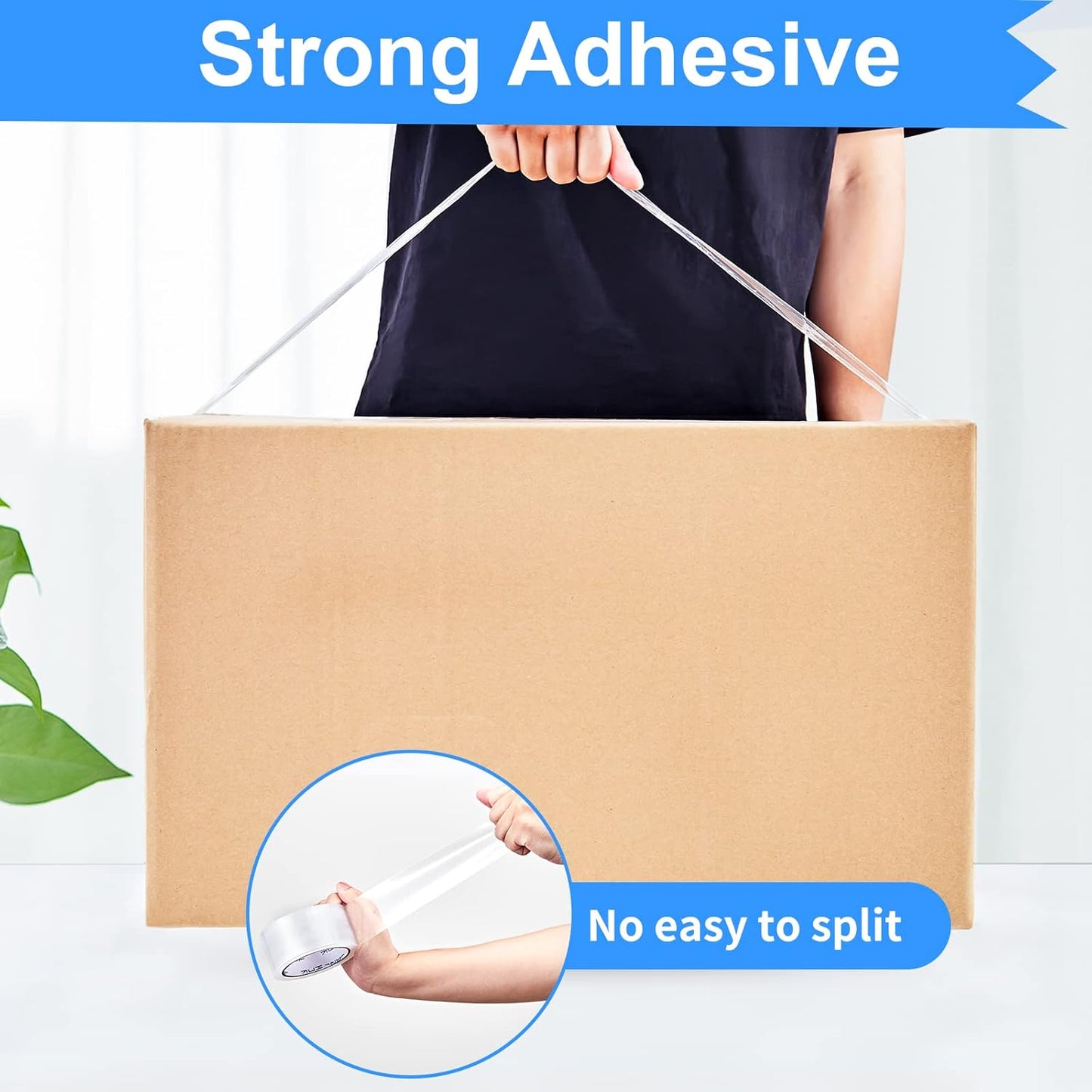 JARLINK Clear Packing Tape (18 Rolls), Heavy Duty Packaging Tape for Shipping Packaging Moving Sealing, 3.2mil Thick, 1.88 inches Wide, 60 Yards Per Roll, 1080 Total Yards